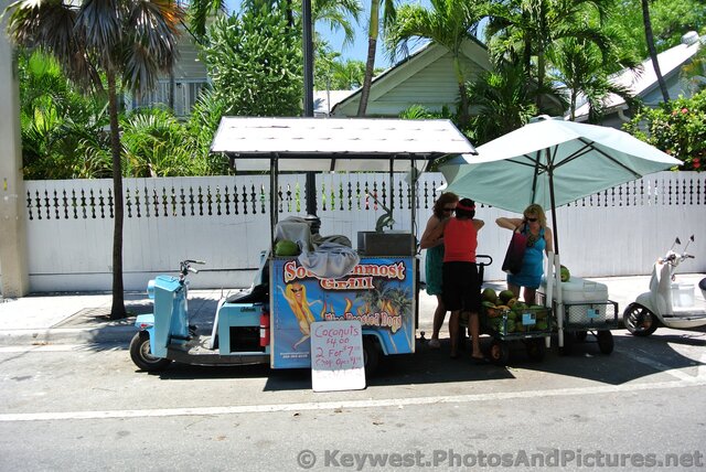 Coconut juice for sale by Southernmost Grill in Key West.jpg