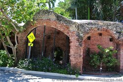 Outside Brick covered porches of West Martello Tower Joe Allen Garden Center.jpg